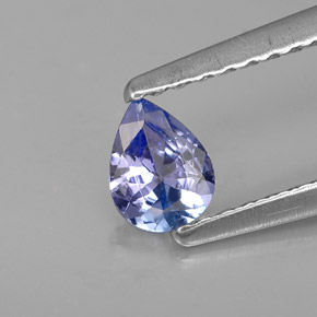 0.24 ct Blue Tanzanite Gemstone, Tanzanite Gem in Pear Facet Shape for Sale.