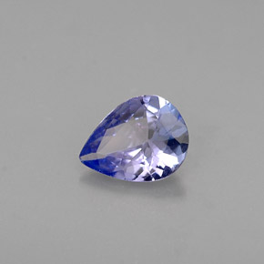 0.24 ct Blue Tanzanite Stone, Natural Tanzanite in Pear Facet Shape for Sale