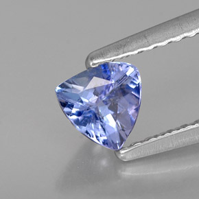 0.44 ct Blue Tanzanite Stone, Natural Tanzanite in Trillion Facet Shape for Sale
