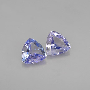 0.59 ct Blue Tanzanite Stone, Natural Tanzanite in Trillion Facet Shape for Sale