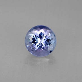 1.75 ct Violet Tanzanite Gemstone, Tanzanite Gem in Round Facet Shape for Sale.