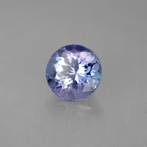 1.75 ct Violet Tanzanite Stone, Natural Tanzanite in Round Facet Shape for Sale