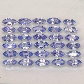 2.42 ct Blue Tanzanite Stone, Natural Tanzanite in Marquise Facet Shape for Sale