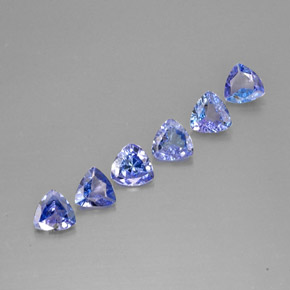 1.70 ct Blue Tanzanite Stone, Natural Tanzanite in Trillion Facet Shape for Sale