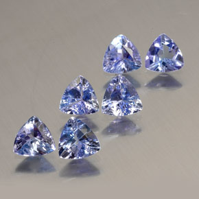 1.65 ct Blue Tanzanite Stone, Natural Tanzanite in Trillion Facet Shape for Sale