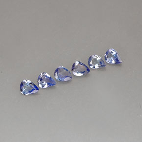 1.70 ct Blue Tanzanite Gemstone, Tanzanite Gem in Pear Facet Shape for Sale.