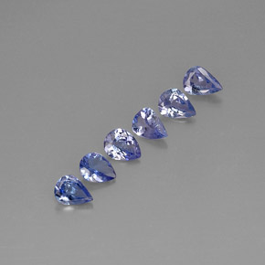 1.38 ct Blue Tanzanite Gemstone, Tanzanite Gem in Pear Facet Shape for Sale.