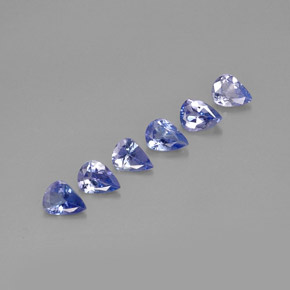 1.45 ct Blue Tanzanite Gemstone, Tanzanite Gem in Pear Facet Shape for Sale.