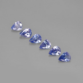 1.45 ct Blue Tanzanite Stone, Natural Tanzanite in Pear Facet Shape for Sale