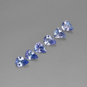 1.43 ct Blue Tanzanite Gemstone, Tanzanite Gem in Pear Facet Shape for Sale.