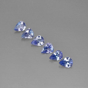 1.43 ct Blue Tanzanite Stone, Natural Tanzanite in Pear Facet Shape for Sale