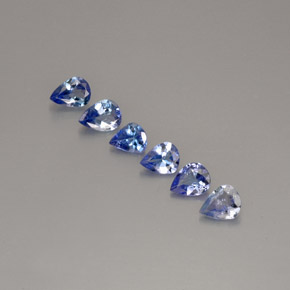 1.70 ct Blue Tanzanite Gemstone, Tanzanite Gem in Pear Facet Shape for Sale.