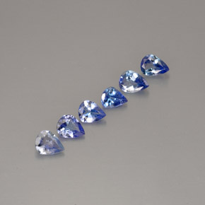 1.70 ct Blue Tanzanite Stone, Natural Tanzanite in Pear Facet Shape for Sale