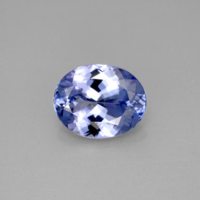 2.43 ct Blue Tanzanite Gemstone, Tanzanite Gem in Oval Facet Shape for Sale.