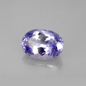 2.46 ct Violet Tanzanite Stone, Natural Tanzanite in Oval Facet Shape for Sale