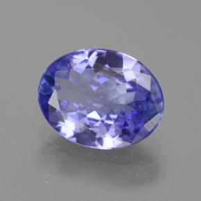2.12 ct Blue Tanzanite Stone, Natural Tanzanite in Oval Facet Shape for Sale
