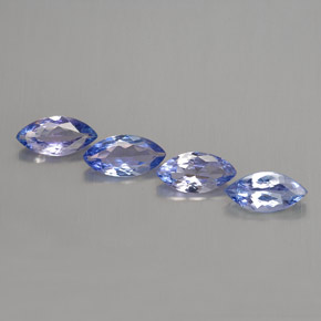 1.49 ct Blue Tanzanite Stone, Natural Tanzanite in Marquise Facet Shape for Sale