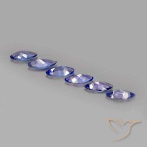 Tanzanite Gemstones in 7.1 x 3.4 mm Size for Sale, Tanzanite Stones in Intense Violet Blue Color