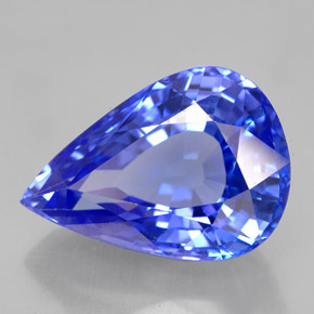 11.73 ct Blue Tanzanite Stone, Natural Tanzanite in Pear Facet Shape for Sale