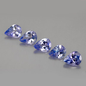 1.29 ct Violet Tanzanite Gemstone, Tanzanite Gem in Pear Facet Shape for Sale.