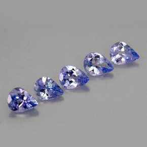 1.29 ct Violet Tanzanite Stone, Natural Tanzanite in Pear Facet Shape for Sale