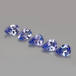 1.35 ct Violet Tanzanite Gemstone, Tanzanite Gem in Pear Facet Shape for Sale.