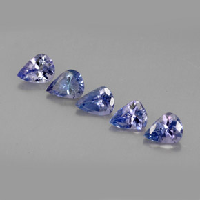 1.31 ct Violet Tanzanite Gemstone, Tanzanite Gem in Pear Facet Shape for Sale.