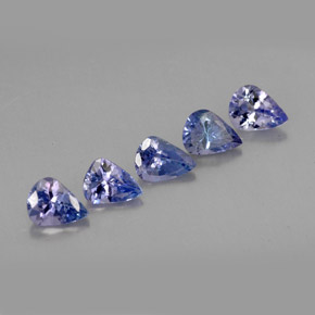 1.31 ct Violet Tanzanite Stone, Natural Tanzanite in Pear Facet Shape for Sale