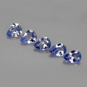 1.31 ct Violet Tanzanite Gemstone, Tanzanite Gem in Pear Facet Shape for Sale.