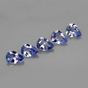 1.31 ct Violet Tanzanite Stone, Natural Tanzanite in Pear Facet Shape for Sale