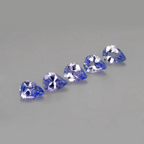 1.23 ct Violet Tanzanite Gemstone, Tanzanite Gem in Pear Facet Shape for Sale.