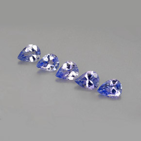 1.23 ct Violet Tanzanite Stone, Natural Tanzanite in Pear Facet Shape for Sale