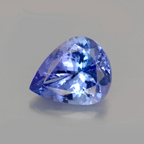 3.23 ct Violet Tanzanite Gemstone, Tanzanite Gem in Pear Facet Shape for Sale.