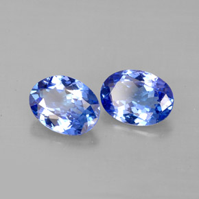 2.27 ct Blue Tanzanite Stone, Natural Tanzanite in Oval Facet Shape for Sale