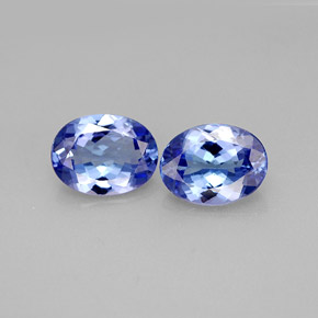 2.35 ct Blue Tanzanite Gemstone, Tanzanite Gem in Oval Facet Shape for Sale.
