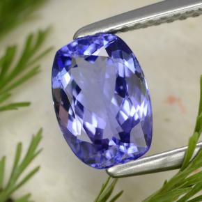 1.76 ct Blue Tanzanite Stone, Natural Tanzanite in Cushion-Cut Shape for Sale