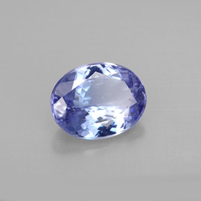 2.14 ct Violet Tanzanite Stone, Natural Tanzanite in Oval Facet Shape for Sale