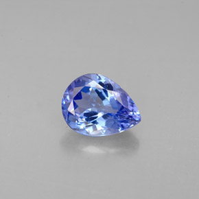 1.39 ct Blue Tanzanite Gemstone, Tanzanite Gem in Pear Facet Shape for Sale.