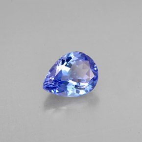 1.39 ct Blue Tanzanite Stone, Natural Tanzanite in Pear Facet Shape for Sale