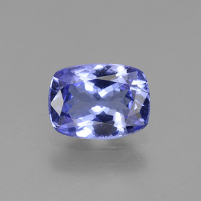 1.25 ct Blue Tanzanite Gemstone, Tanzanite Gem in Cushion-Cut Shape for Sale.