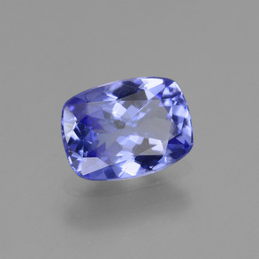 1.25 ct Blue Tanzanite Stone, Natural Tanzanite in Cushion-Cut Shape for Sale