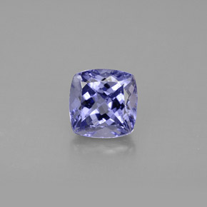 1.46 ct Blue Tanzanite Gemstone, Tanzanite Gem in Cushion-Cut Shape for Sale.