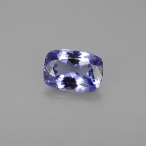 1.01 ct Blue Tanzanite Gemstone, Tanzanite Gem in Cushion-Cut Shape for Sale.