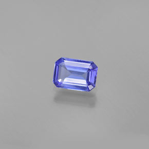 0.87 ct Blue Tanzanite Stone, Natural Tanzanite in Octagon Facet Shape for Sale
