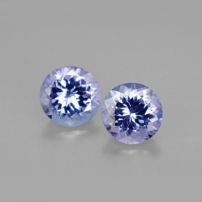 2.08 ct Blue Tanzanite Gemstone, Tanzanite Gem in Round Facet Shape for Sale.