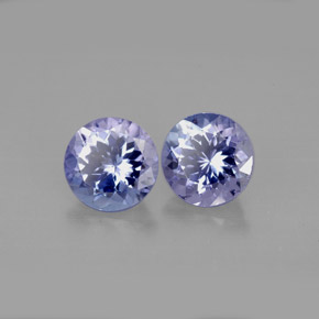2.08 ct Blue Tanzanite Stone, Natural Tanzanite in Round Facet Shape for Sale