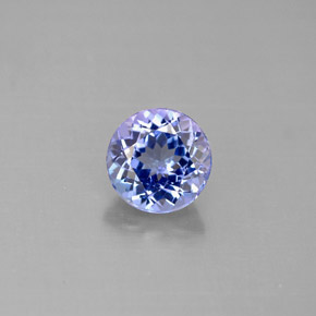 1.27 ct Blue Tanzanite Gemstone, Tanzanite Gem in Round Facet Shape for Sale.