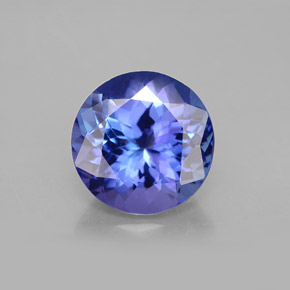 4.67 ct Blue Tanzanite Gemstone, Tanzanite Gem in Round Facet Shape for Sale.