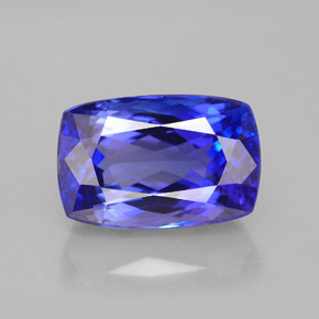 7.21 ct Blue Tanzanite Gemstone, Tanzanite Gem in Cushion-Cut Shape for Sale.
