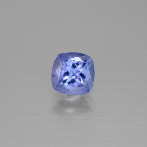 1.08 ct Blue Tanzanite Gemstone, Tanzanite Gem in Cushion-Cut Shape for Sale.